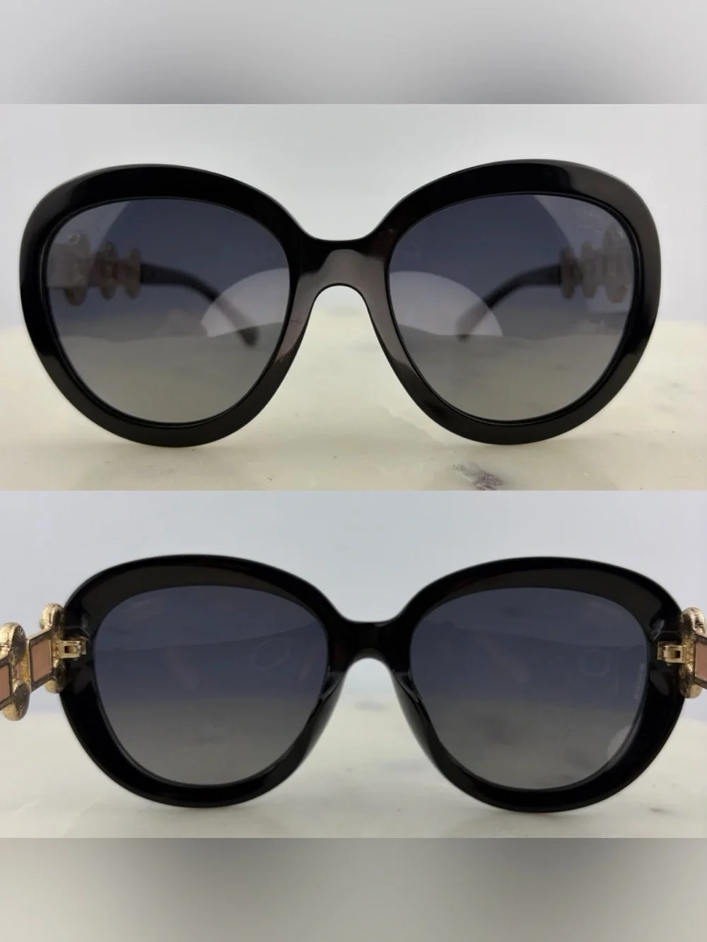 NWOT Vintage Chanel ‘Bijou’ Pearl Polarized Sunglasses ~ 5334-B-A